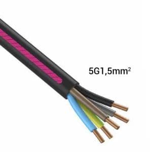 Câble électrique RO2V 5G1.5² - Couronne de 50m