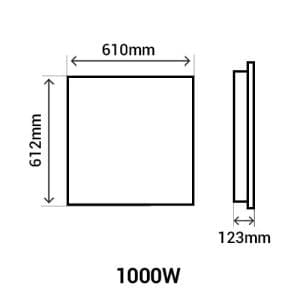 noidcn3443skhs-noirot-radiasoft-radiateur-inertie-double-technologie-1000w-schéma avec dimensions