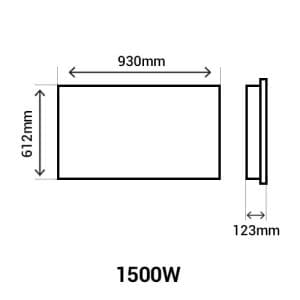 noidcn3445skec-noirot-radiasoft-radiateur-inertie-double-technologie-1500w-schéma avec dimensions