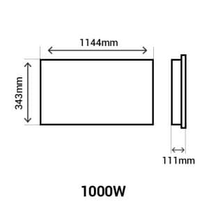 noidcn3503sehs-noirot-fontea-radiateur-inertie-fonte-1000w-schéma avec dimensions