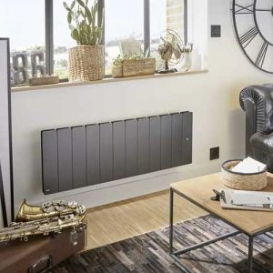 Radiateur à inertie fonte bas Gris 1000W NOIROT Fontea - DCN3503SEHS