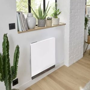 Radiateur à inertie double technologie horizontal blanc 1000W NOIROT Adenia - DVN3343TLEZ