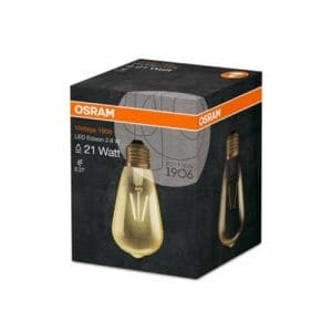 OSRAM Ampoule LED filament E27 230V 2,8W 200lm édition 1906 Edison or