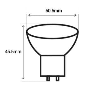 PHILIPS Master Ampoule LED dimmable GU5.3 36° 12V 7,5W(=50W) 660lm 4000K LEDspot - dimensions