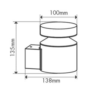 Dimensions applique extérieure