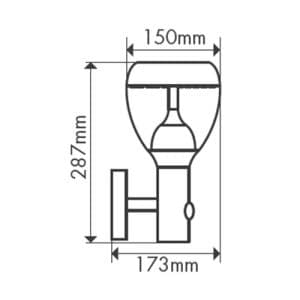 Dimensions de l'applique à détection