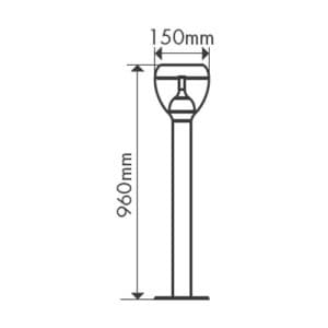 Dimensions du potelet