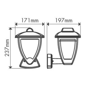 Applique LED montante pour exterieur