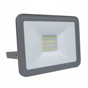 Projecteur extérieur LED extra plat 230V 30W 2800lm 4000°K gris - vue de profil