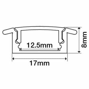 Dimensions des profils aluminium à encastrer