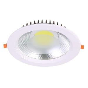 Downlight LED COB à encastrer 230V 15W 1500lm 4000°K 190mm blanc