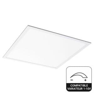 Dalle LED encastrable 230V 40W 3800lm 4000K UGR<19 dimmable 1-10V 600x600mm blanc