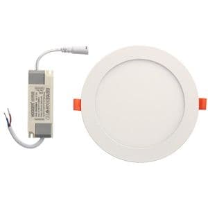 Downlight LED extra plat à encastrer 12W 1080lm 170mm blanc