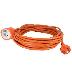 Rallonge électrique de jardin 50m H05VV-F 2X1,5 orange