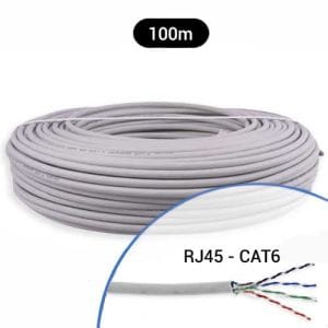 Câble informatique RJ45 4P catégorie 6 U/FTP 250Mhz - Couronne de 100m