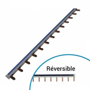 Peigne d'alimentation électrique réversible Phase Neutre 13 modules