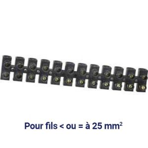 Barrette de connexion avec 12 plots de 25mm²