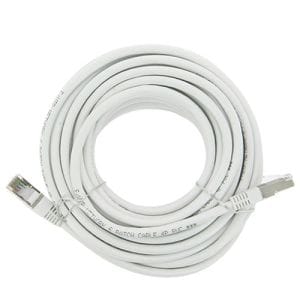 Cordon RJ45 Catégorie 6 F/UTP 10m blanc