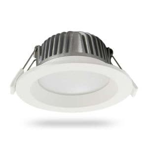 Downlight LED à encastrer 230V 7.5W 680lm 4000K 120mm IP65 blanc