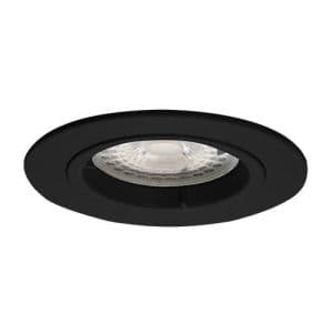 Spot LED encastrable GU10 230V 5W 380lm 2700K 85mm noir