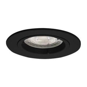 Spot LED encastrable GU10 230V 5W 380lm 4000K 85mm noir