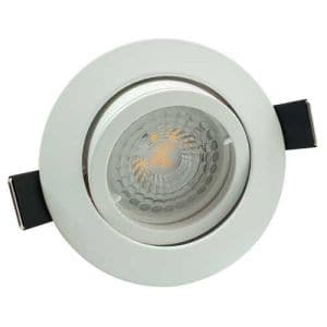 Spot LED encastrable et orientable GU10 230V 5W 380lm 2700K 83mm blanc Arlux