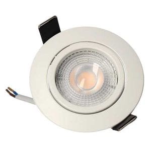 Spot LED remplaçable encastrable orientable 5W 400lm 4000K 82mm blanc