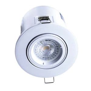 Spot LED encastrable et orientable BBC rond 100mm GU10 230V 5W 380lm 4000K blanc