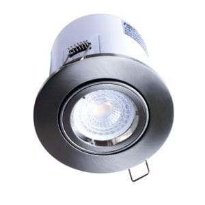 Spot LED encastrable et orientable BBC rond 100mm GU10 230V 5W 380lm 4000K alu brossé