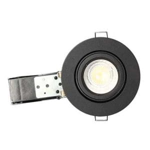 Spot LED BBC encastrable et orientable 90mm GU10 230V 5x5W 380lm 2700K noir