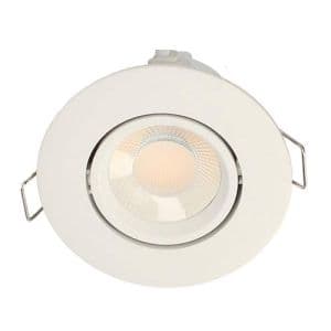 Spot LED BBC encastrable et orientable 230V 5W 600lm CCT 90mm blanc