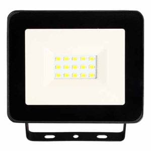 Projecteur extérieur LED extra plat 230V 10W 700lm 4000K noir - photo vue de face