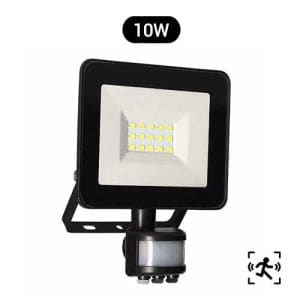 Projecteur extérieur LED extra plat à détection 230V 10W 700lm 4000K noir