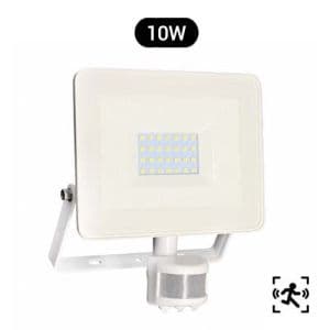 Projecteur extérieur LED extra plat à détection 230V 10W 700lm 4000K blanc