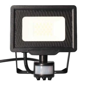 Projecteur LED extra plat précâblé à détection 20W 1700lm noir