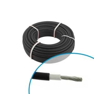 Câble solaire 4mm² noir- Couronne de 25m