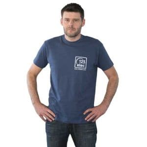 Tee-Shirt 123elec Bleu denim Taille M