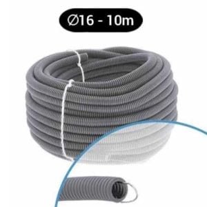 Gaine électrique ICTA D16 PROFIFLEX couleur grise - Couronne de 10m