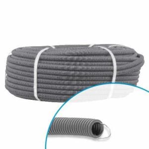 Gaine électrique ICTA D20 PROFIFLEX coloris gris avec tire-fil - Couronne de 100m