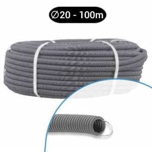 Gaine électrique ICTA D20 PROFIFLEX coloris gris - Couronne de 100m