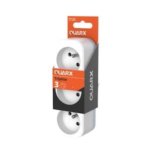 QUARX Multiprise murale Triplite 3 prises 2P+T 16A - packaging