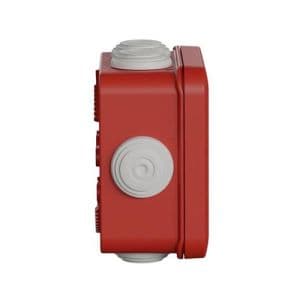 Boîte de dérivation étanche IP55 80x80x45 rouge Schneider Mureva Box - vue côté