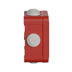 Boîte de dérivation étanche IP55 105x105x55 rouge Schneider Mureva Box - vue côté