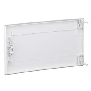 Porte opaque blanche pour tableau électrique 1 rangée 24 modules Schneider PrismaSeT XS - vue de dos