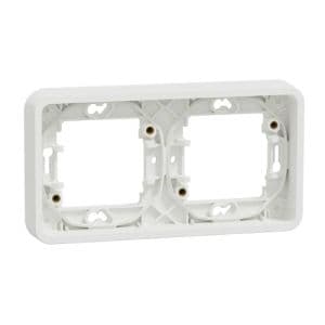 SCHNEIDER Mureva Styl cadre 2 postes horizontal encastré IP55 blanc - MUR39101