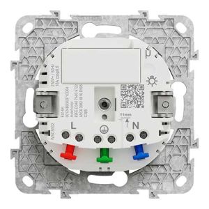 SCHNEIDER Wiser Unica prise 2P+T connectée 16A  Zigbee blanc - vue de dos