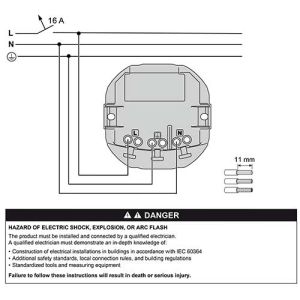 SCHNEIDER Wiser Unica prise 2P+T connectée 16A  Zigbee blanc - schéma