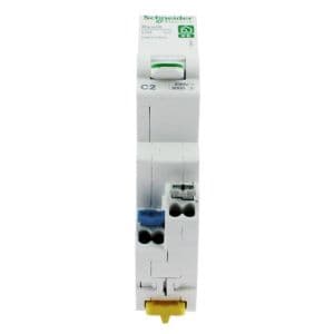 SCHNEIDER Resi9 XE Disjoncteur 2A auto Ph+N courbe C 3kA 230V - vue de dessous