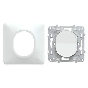 Ovalis Bouton poussoir SCHNEIDER  complet blanc - S320206-F