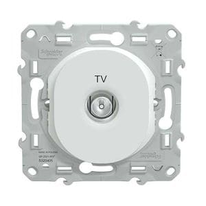 Prise TV SCHNEIDER Ovalis blanc - S320405